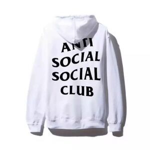 New Anti Social Social Club
DS ASSC Black Logo Cigz White Hoodie Sz S